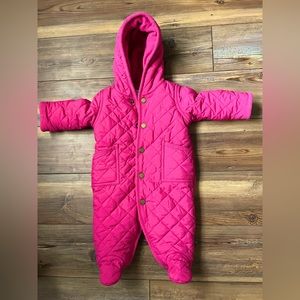 Ralph Lauren Baby girls Hooded Snowsuit 3M, worn once for a few photos, like new